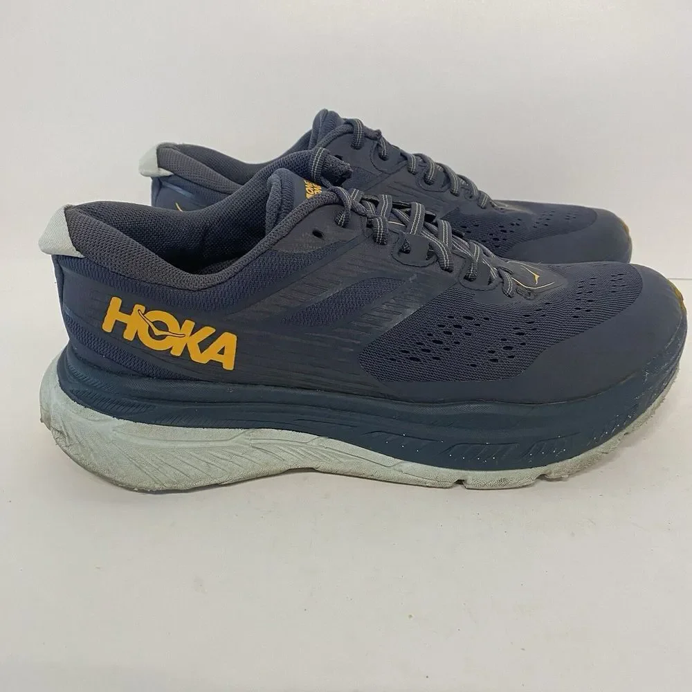 Hoka One One Stinson ATR 6 Men Size 8.5 Blue Athletic Running Shoes 3658